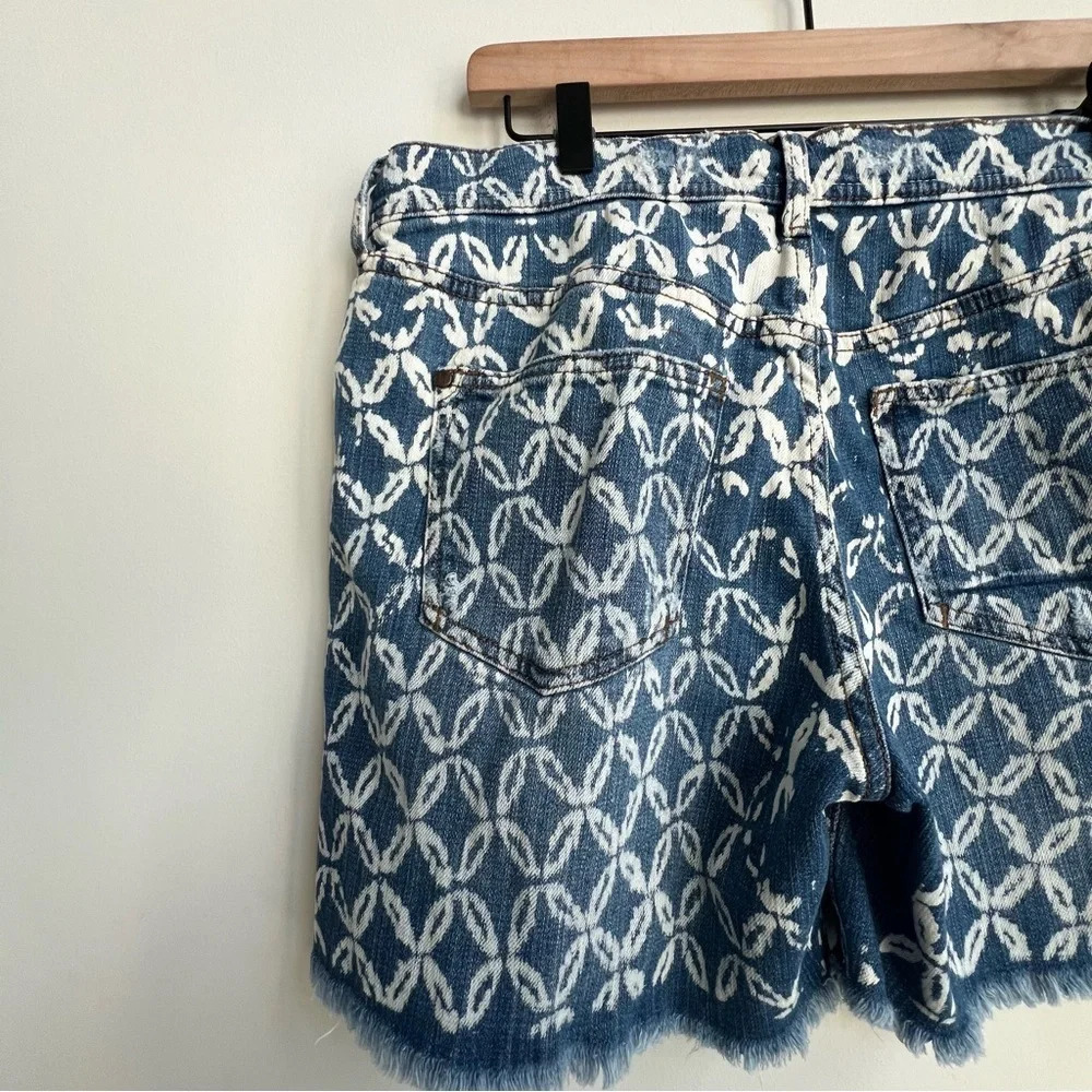 Anthropologie Pilcro & the letterpress bleach dye Hyphen denim jean shorts 90s - Picture 8 of 15